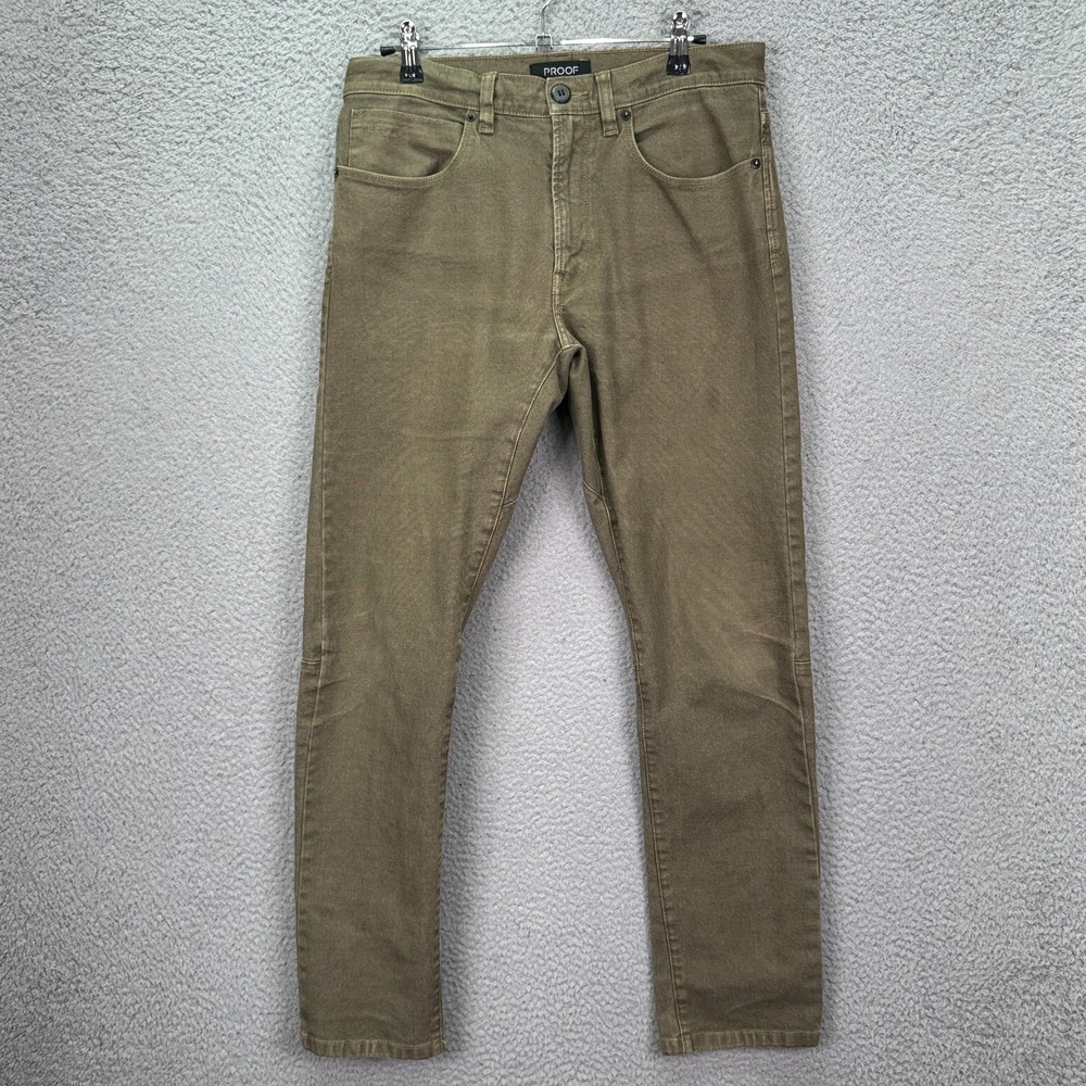 Proof Pants Mens 29x30 Olive Green Slim Fit Outdoor Rugged Huckberry Heritage